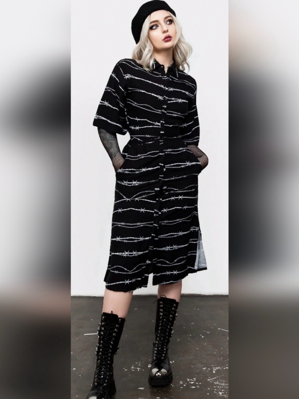 Disturbia | Barbed Kimono Shirt Dress